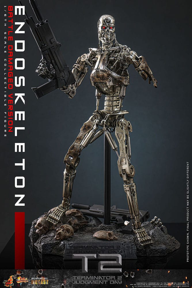 Terminator 2 : Le Jugement dernier figurine Movie Masterpiece Die-cast 1/6 Endoskeleton(Battle Damaged Version) 31 cm