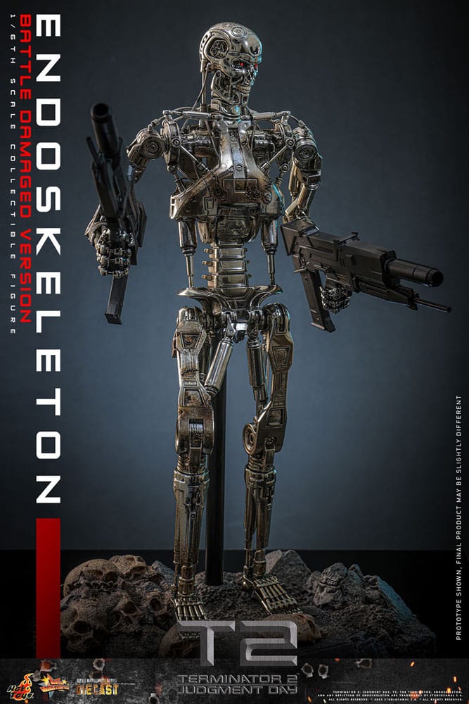 Terminator 2 : Le Jugement dernier figurine Movie Masterpiece Die-cast 1/6 Endoskeleton(Battle Damaged Version) 31 cm