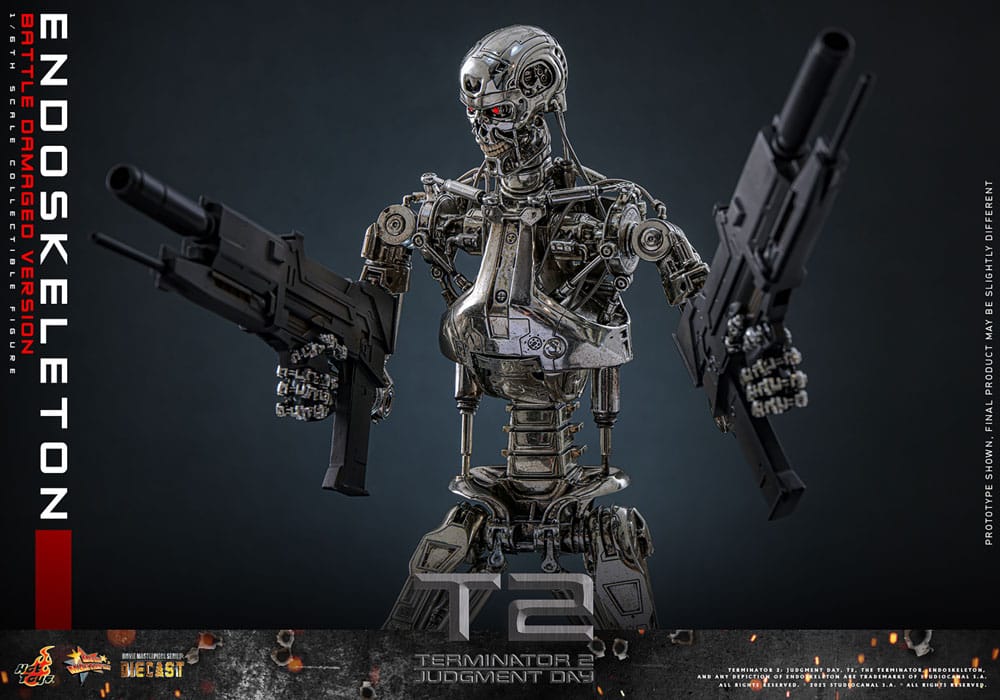 Terminator 2 : Le Jugement dernier figurine Movie Masterpiece Die-cast 1/6 Endoskeleton(Battle Damaged Version) 31 cm