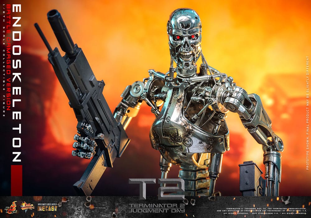 Terminator 2 : Le Jugement dernier figurine Movie Masterpiece Die-cast 1/6 Endoskeleton(Battle Damaged Version) 31 cm