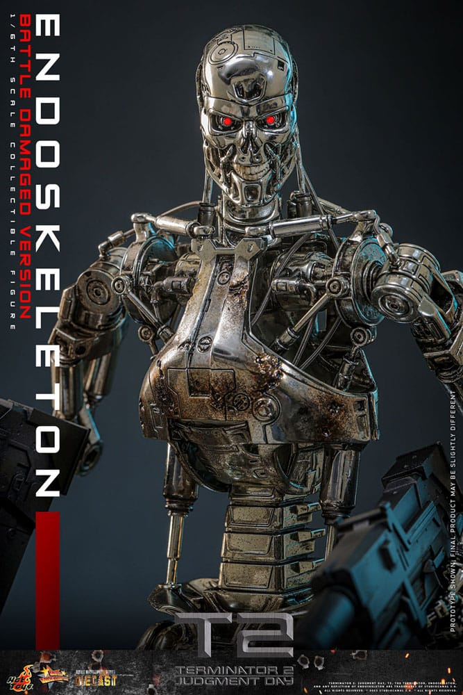 Terminator 2 : Le Jugement dernier figurine Movie Masterpiece Die-cast 1/6 Endoskeleton(Battle Damaged Version) 31 cm