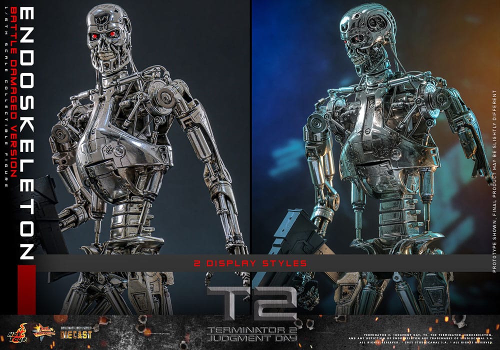 Terminator 2 : Le Jugement dernier figurine Movie Masterpiece Die-cast 1/6 Endoskeleton(Battle Damaged Version) 31 cm