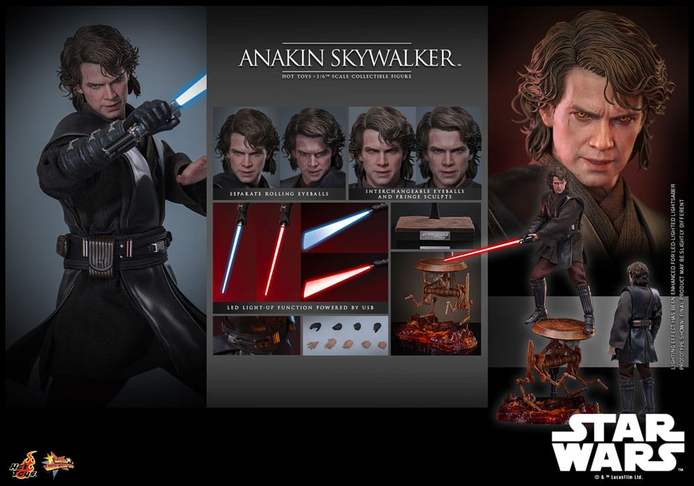 Star Wars, épisode III : La Revanche des Sith figurine Movie Masterpiece 1/6 Anakin Skywalker 31 cm