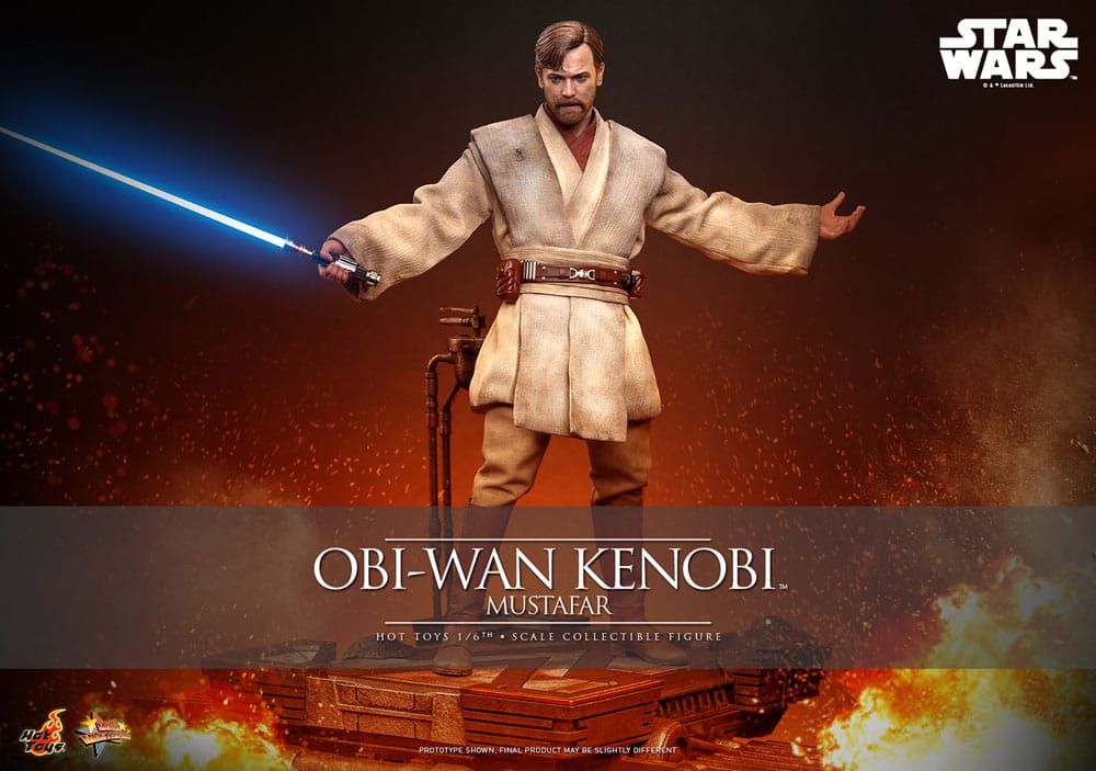 Star Wars, épisode III : La Revanche des Sith figurine Movie Masterpiece 1/6 Obi-Wan Kenobi (Mustafar) 31 cm