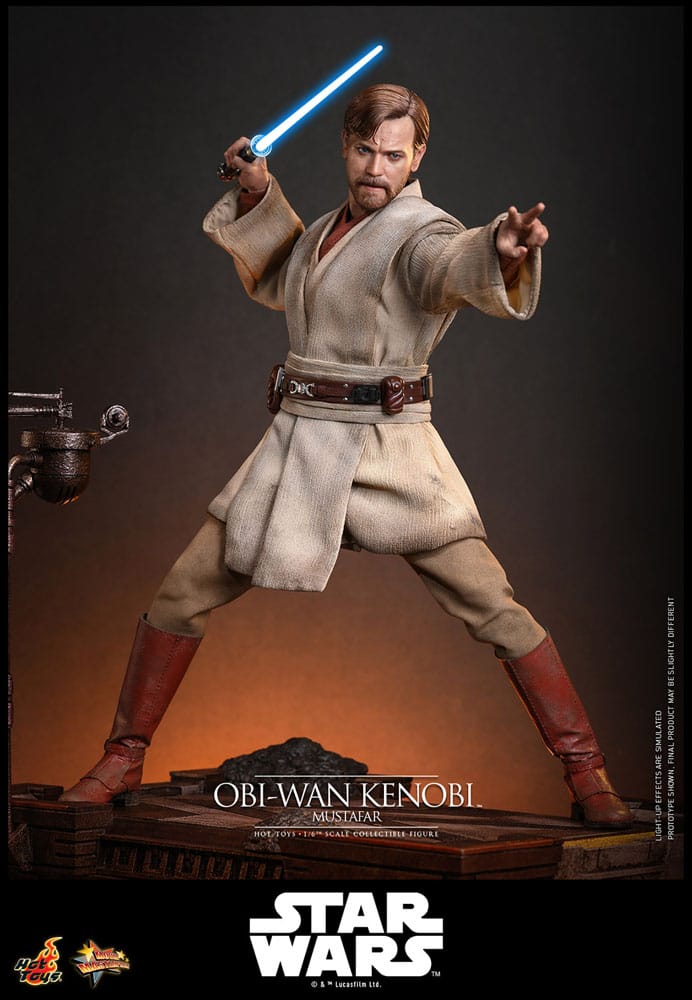 Star Wars, épisode III : La Revanche des Sith figurine Movie Masterpiece 1/6 Obi-Wan Kenobi (Mustafar) 31 cm