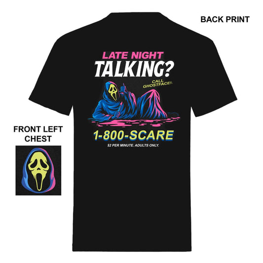 Scream T-Shirt Ghost Face Late Night Talking  (XL)