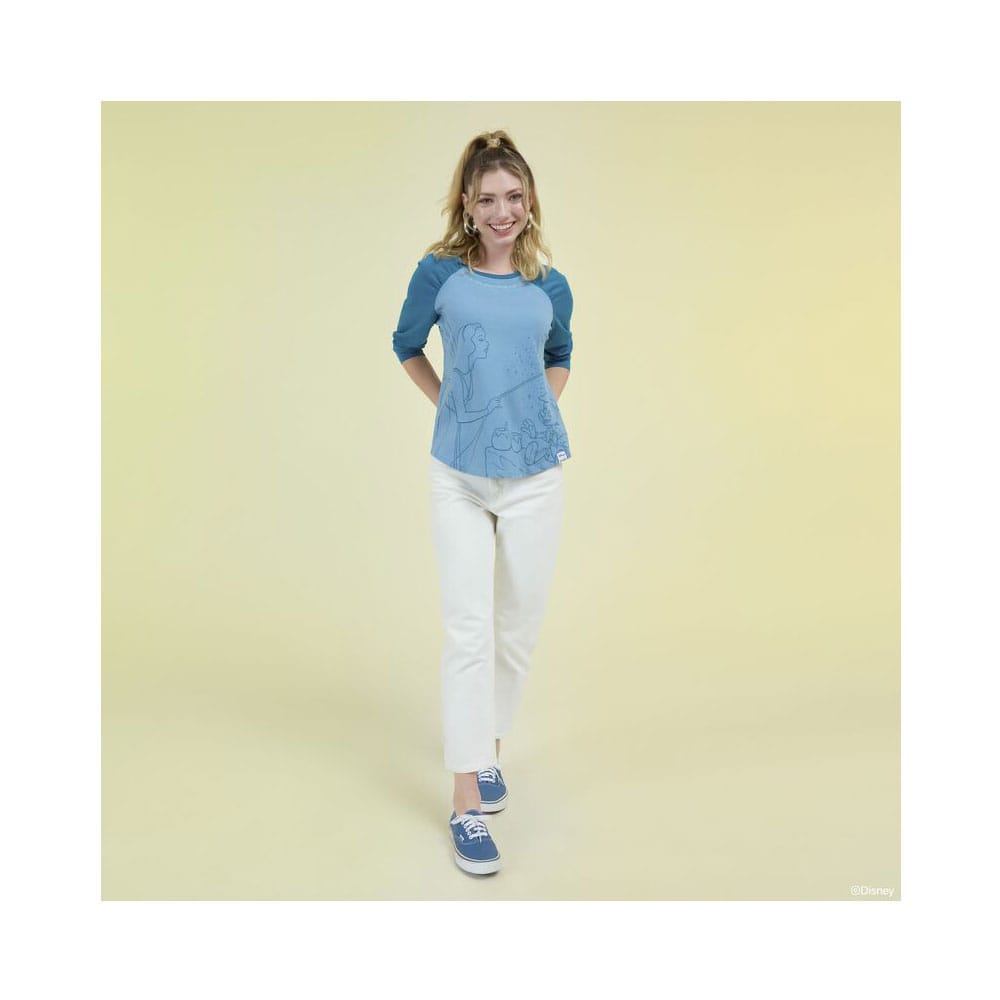 Pinocchio by Loungefly Tee T-Shirt Unisexe Blue Fairy Shirred Raglan (XXL)