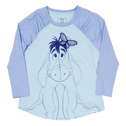 Winnie the Pooh by Loungefly Tee T-Shirt Unisexe Eeyore Shirred Raglan (S)