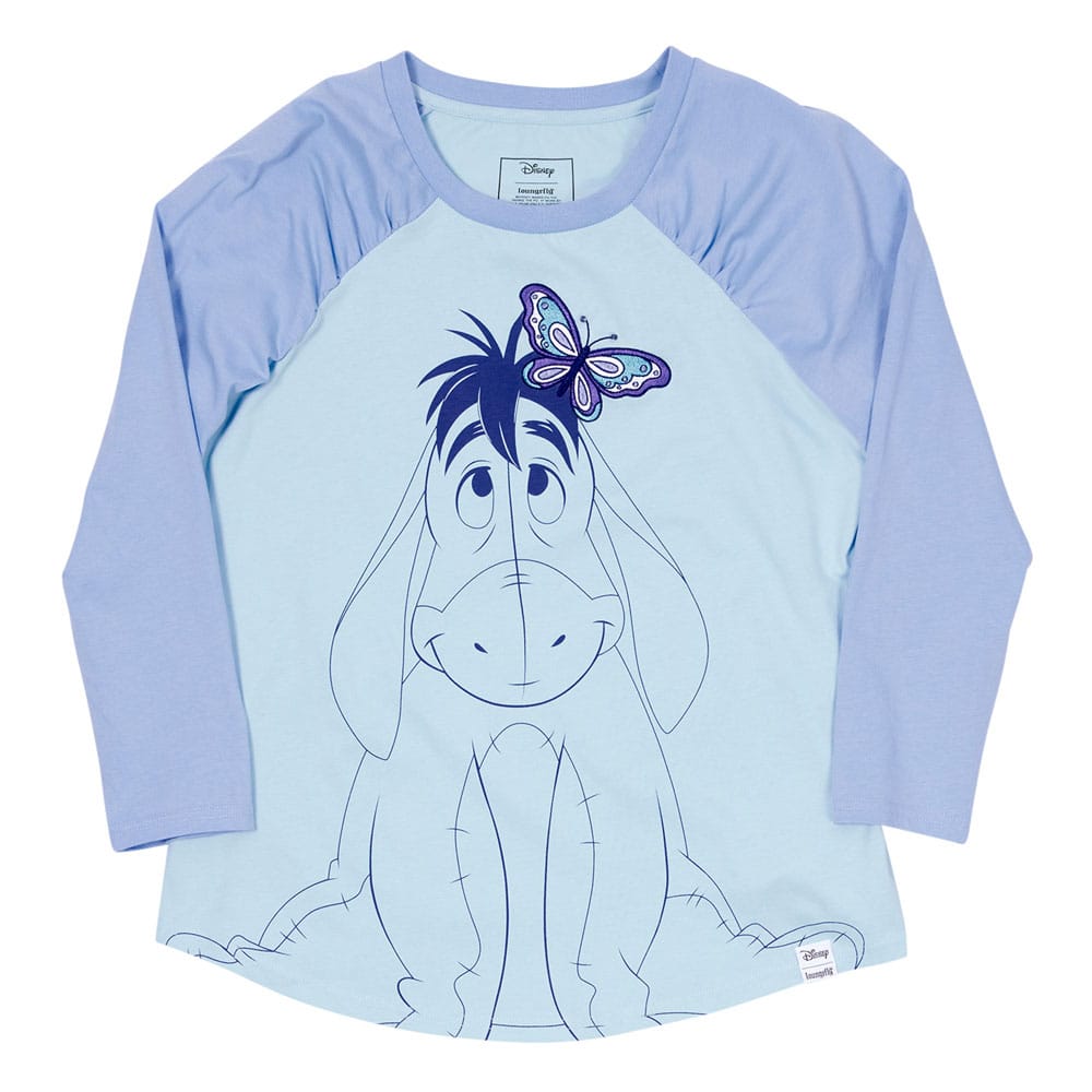Winnie the Pooh by Loungefly Tee T-Shirt Unisexe Eeyore Shirred Raglan (XXL)