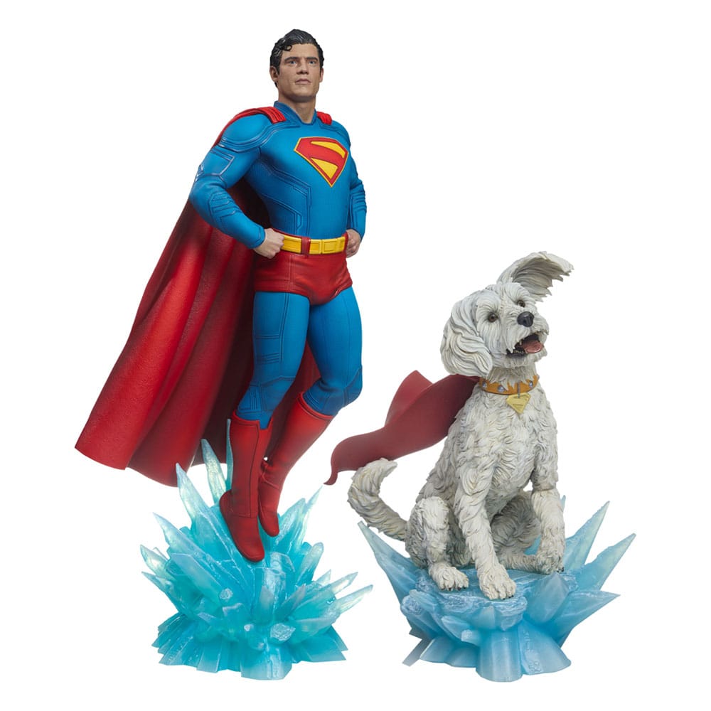 Superman (2025) statuettes Premium Format Superman 61 cm & Krypto 23 cm Bundle (2)
