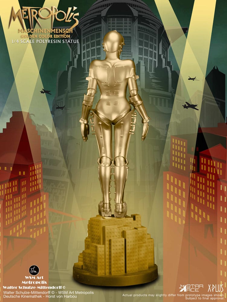 Metropolis statuette 1/4 Maschinenmensch Metallic Gold 40 cm