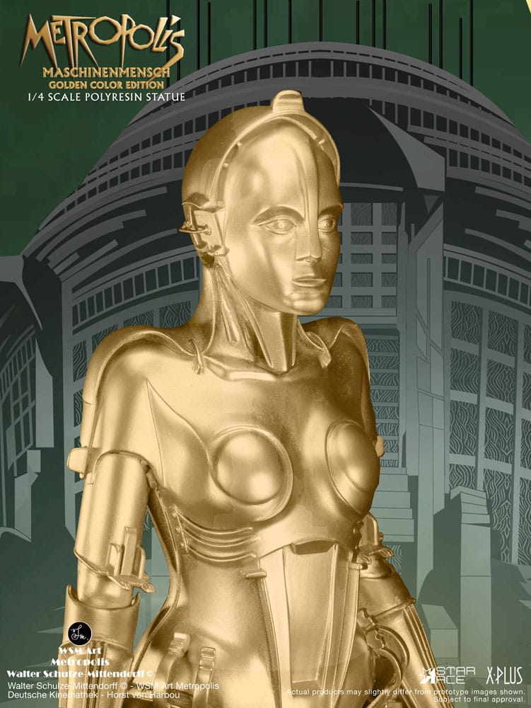 Metropolis statuette 1/4 Maschinenmensch Metallic Gold 40 cm