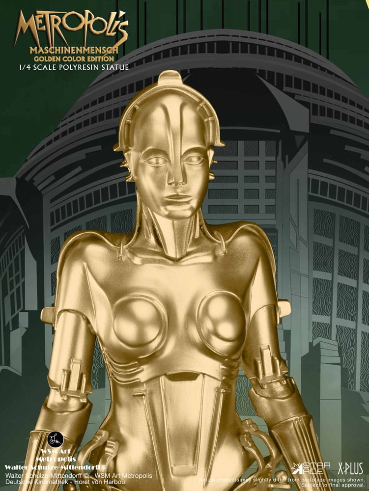 Metropolis statuette 1/4 Maschinenmensch Metallic Gold 40 cm