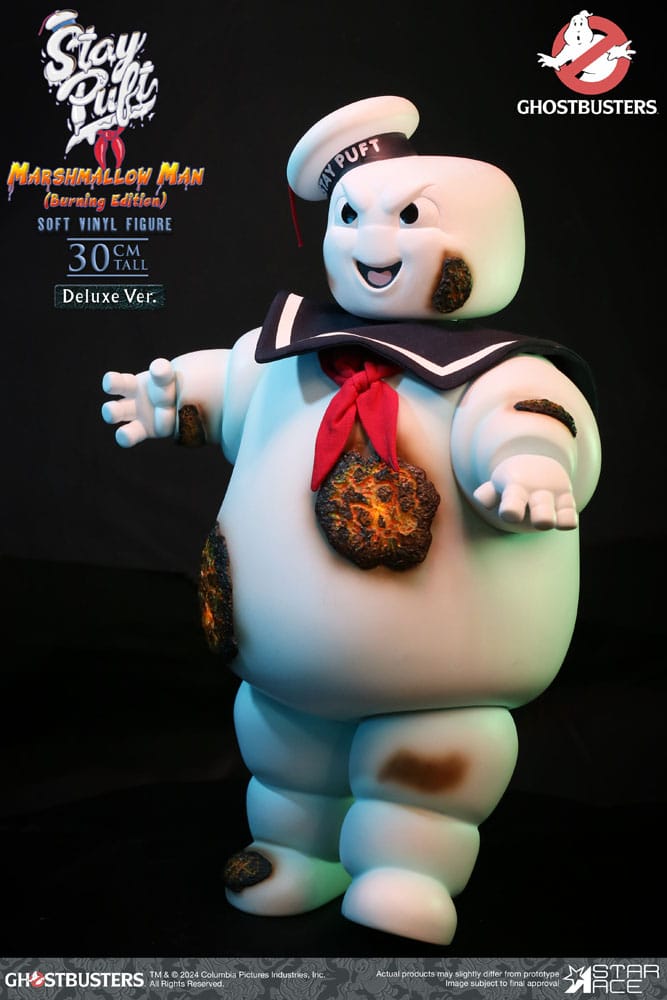 Ghostbusters statuette Soft Vinyl Stay Puft Marshmallow Man Burnign Edition Deluxe Version 30 cm
