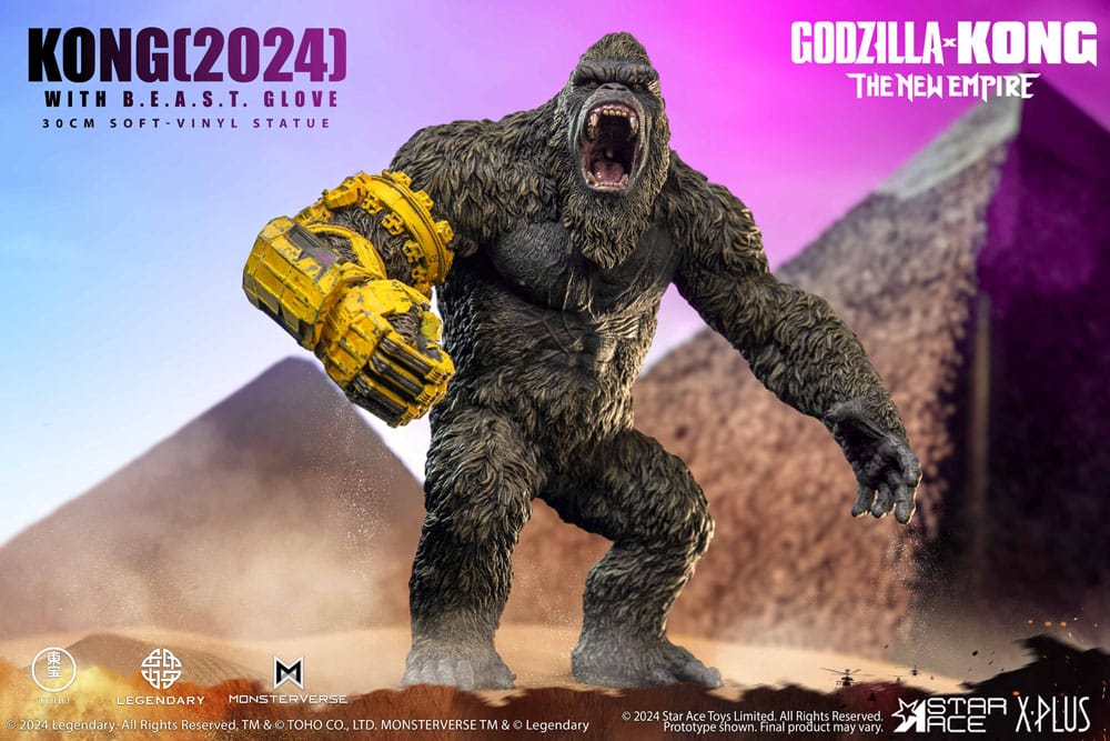 Godzilla vs. Kong: The New Empire statuette Soft Vinyl Kong with B.E.A.S.T. Glove 30 cm