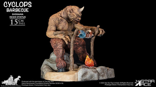 Ray Harryhausen statuette 1/8 Cyclops Barbecue Scene 17 cm