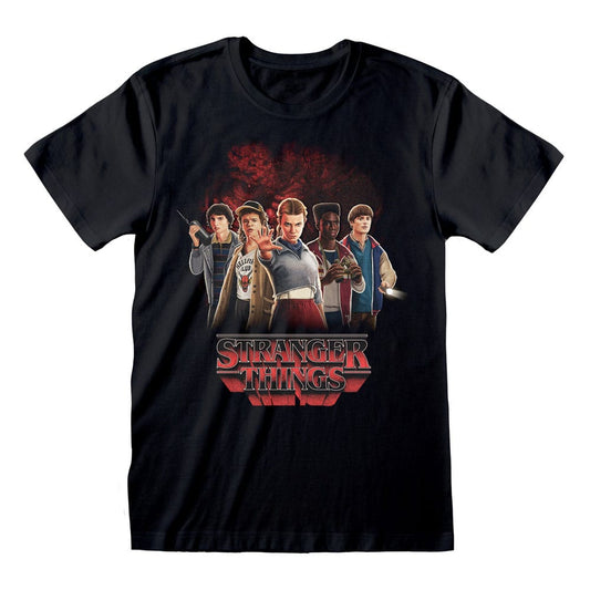 Stranger Things T-Shirt Group with Vecna behind (S)