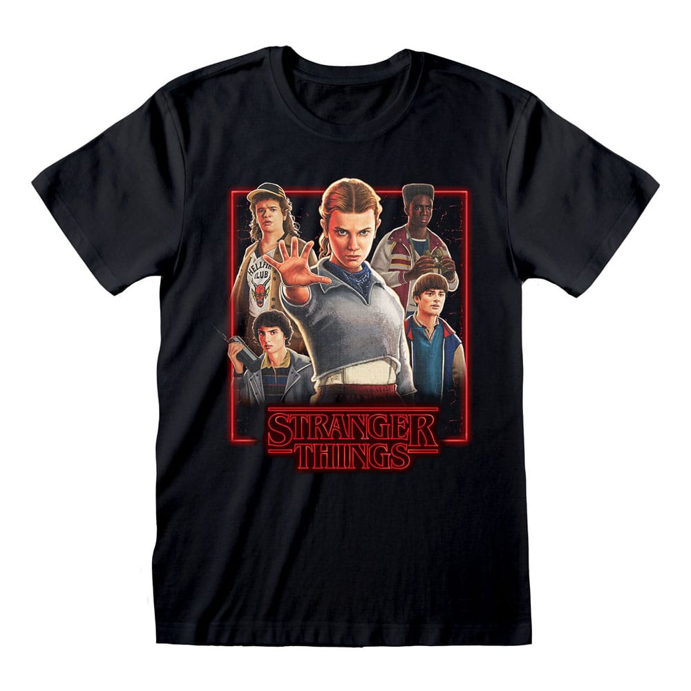 Stranger Things T-Shirt Characters in Glowing Box (M)