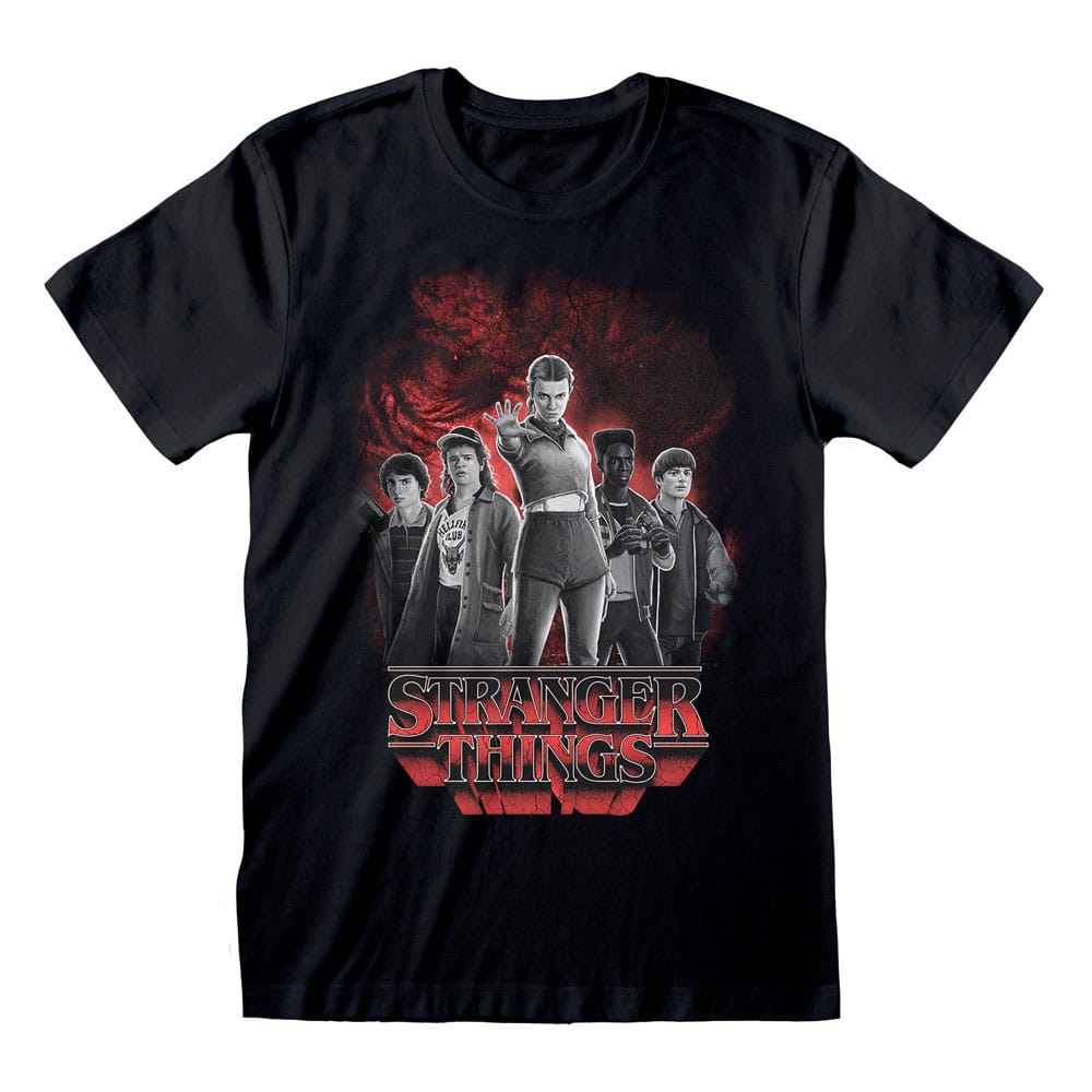 Stranger Things T-Shirt Group with Vecna behind Balck and White (XL)