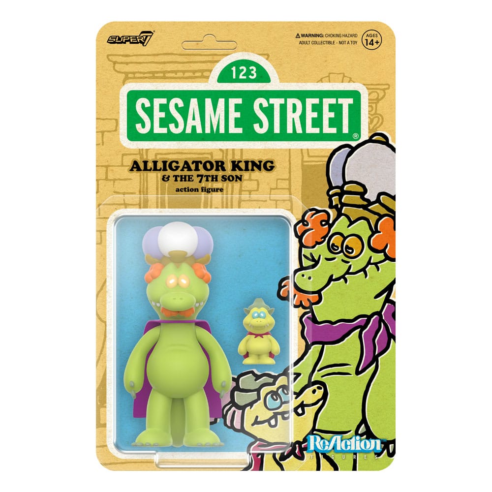 1, Rue Sésame figurine ReAction Wave 04 Alligator King & 7th Son 10 cm