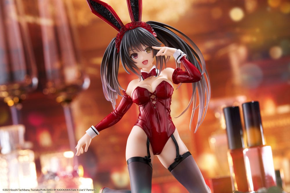 Date A Live V statuette PVC Desktop Cute Figure Kurumi Tokisaki Bunny Ver. 13 cm