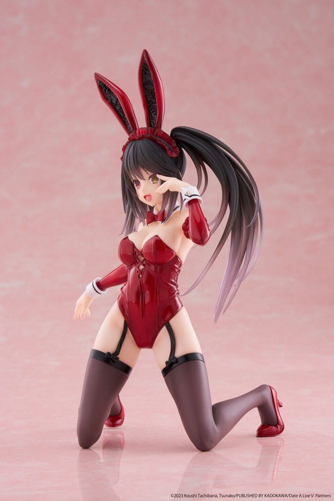 Date A Live V statuette PVC Desktop Cute Figure Kurumi Tokisaki Bunny Ver. 13 cm