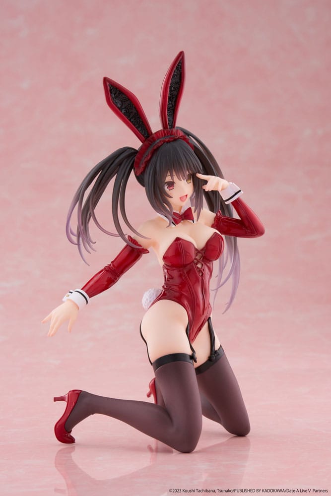 Date A Live V statuette PVC Desktop Cute Figure Kurumi Tokisaki Bunny Ver. 13 cm