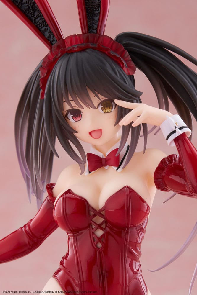 Date A Live V statuette PVC Desktop Cute Figure Kurumi Tokisaki Bunny Ver. 13 cm