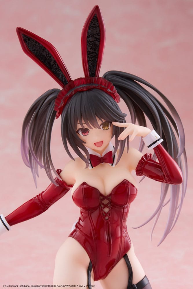 Date A Live V statuette PVC Desktop Cute Figure Kurumi Tokisaki Bunny Ver. 13 cm