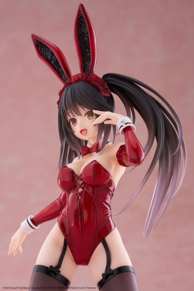 Date A Live V statuette PVC Desktop Cute Figure Kurumi Tokisaki Bunny Ver. 13 cm