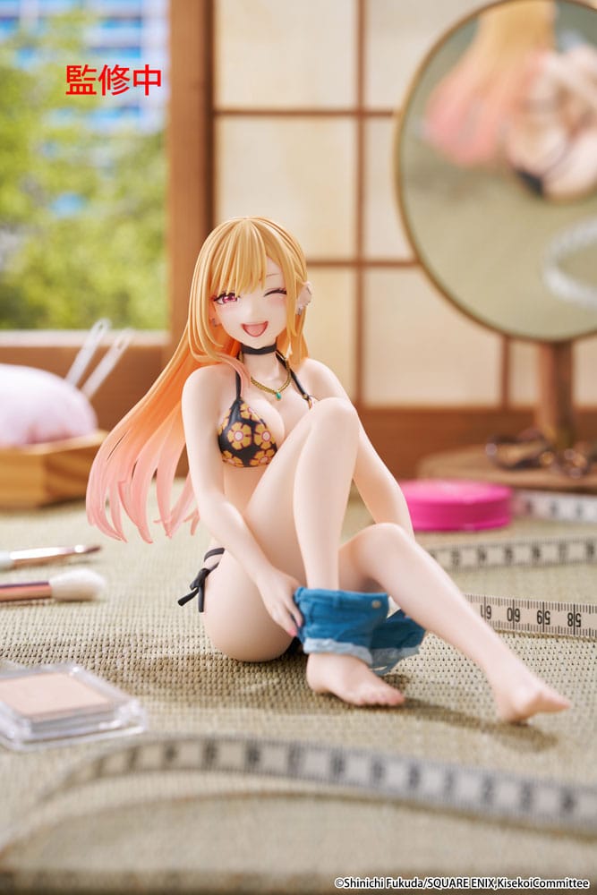 My Dress-Up Darling statuette PVC Desktop Cute Figure Marin Kitagawa Measured Swimsuit Ver. 13 cm