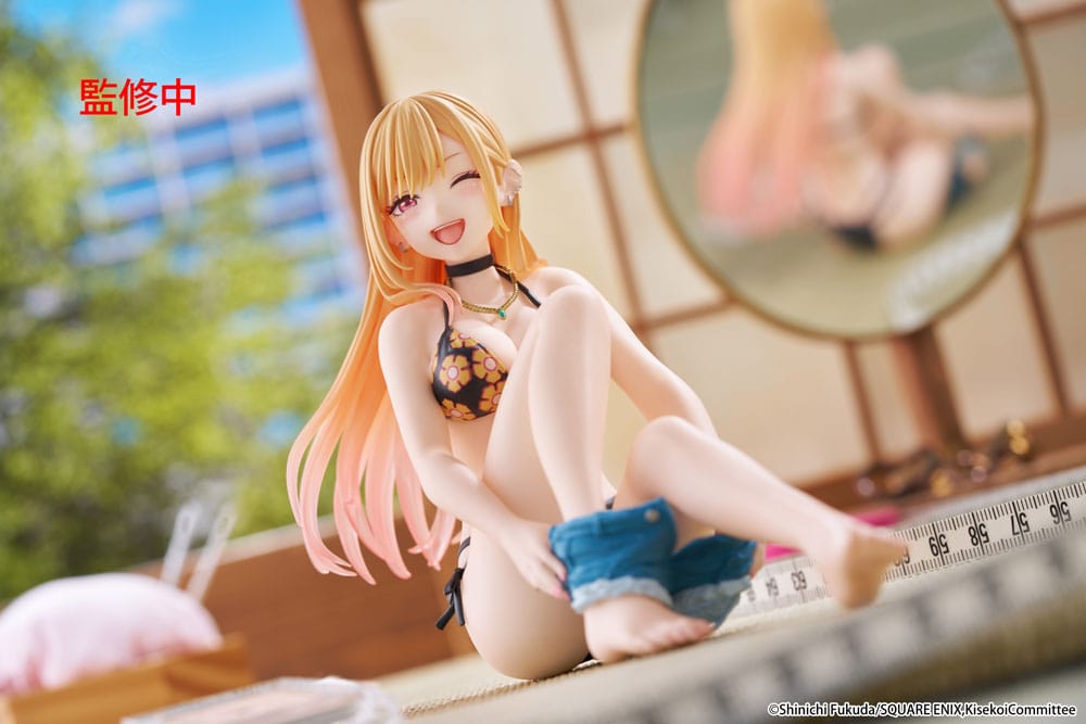 My Dress-Up Darling statuette PVC Desktop Cute Figure Marin Kitagawa Measured Swimsuit Ver. 13 cm