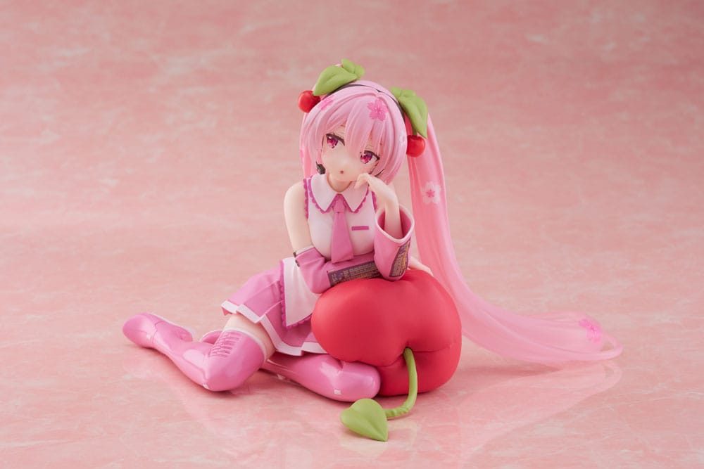 Hatsune Miku statuette PVC Desktop Cute Figure Sakura Miku Cherry Cushion Ver. 13 cm