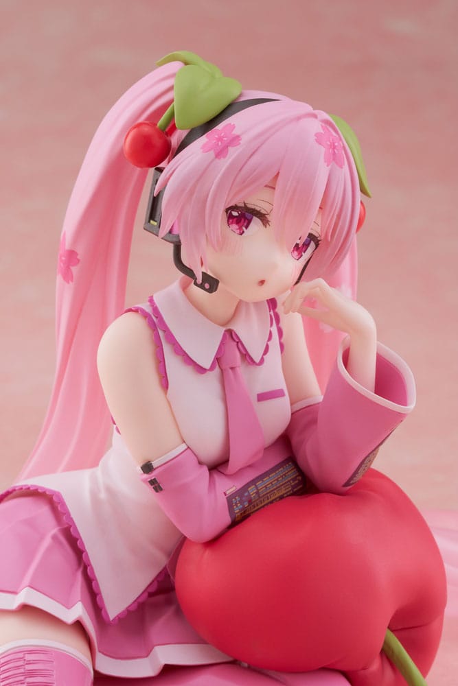 Hatsune Miku statuette PVC Desktop Cute Figure Sakura Miku Cherry Cushion Ver. 13 cm