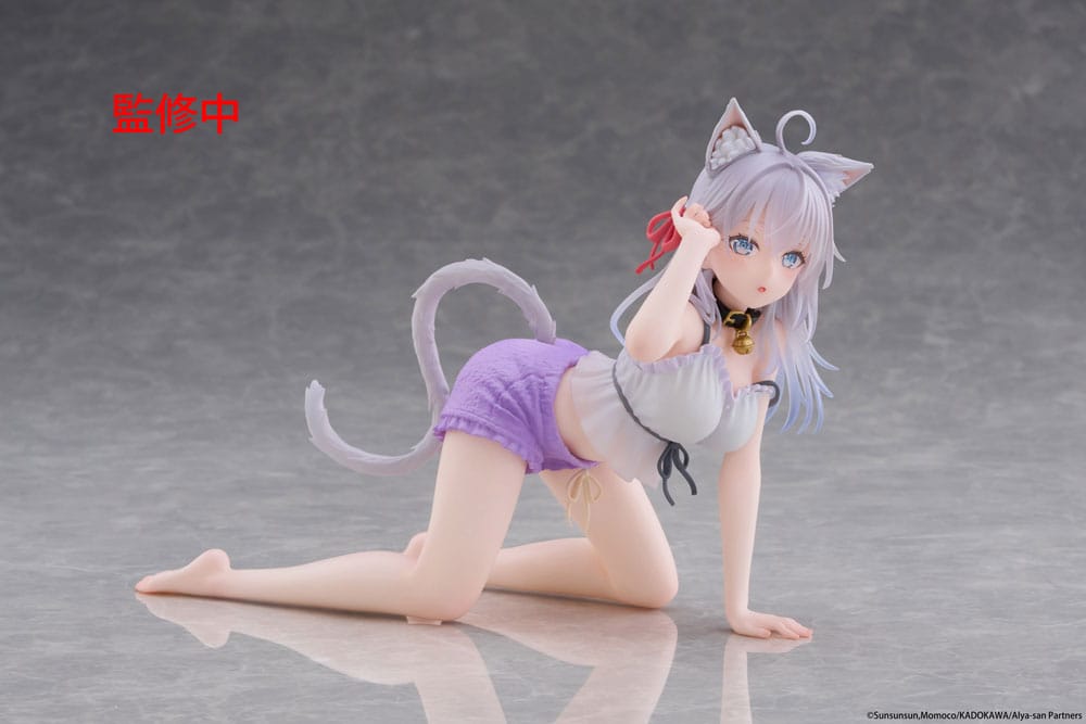 Alya Sometimes Hides Her Feelings in Russian statuette PVC Desktop Cute Figure Alya Cat Ear Roomwear Ver. 13 cm