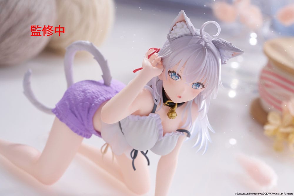 Alya Sometimes Hides Her Feelings in Russian statuette PVC Desktop Cute Figure Alya Cat Ear Roomwear Ver. 13 cm
