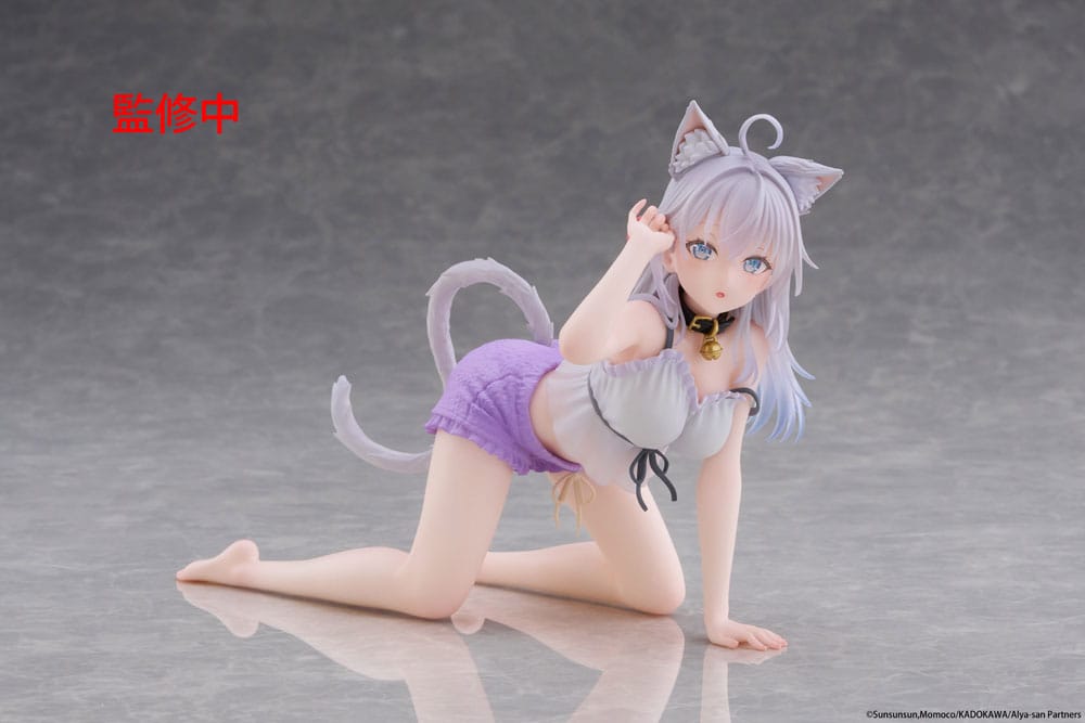Alya Sometimes Hides Her Feelings in Russian statuette PVC Desktop Cute Figure Alya Cat Ear Roomwear Ver. 13 cm