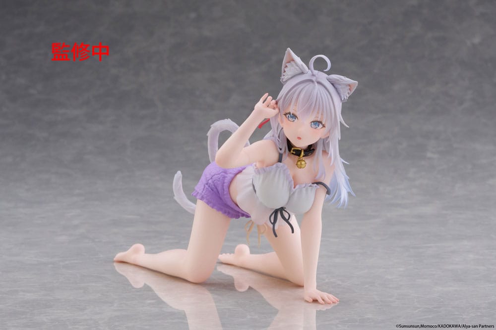 Alya Sometimes Hides Her Feelings in Russian statuette PVC Desktop Cute Figure Alya Cat Ear Roomwear Ver. 13 cm