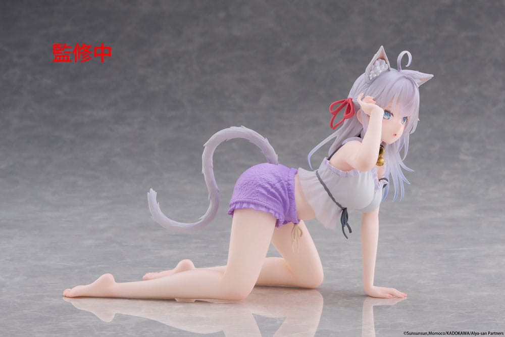 Alya Sometimes Hides Her Feelings in Russian statuette PVC Desktop Cute Figure Alya Cat Ear Roomwear Ver. 13 cm