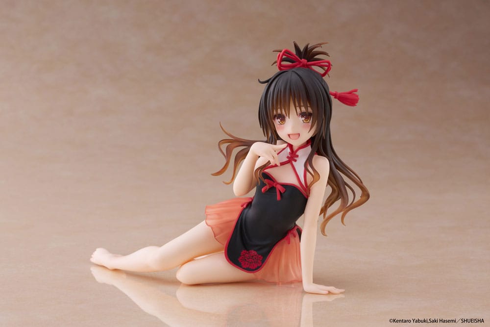 To Love-Ru Darkness statuette PVC Desktop Cute Figure Mikan Yuki Chinese Dress Ver. 13 cm