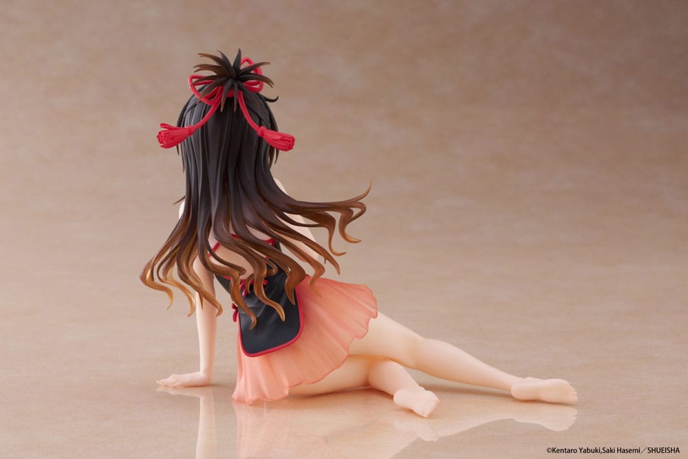 To Love-Ru Darkness statuette PVC Desktop Cute Figure Mikan Yuki Chinese Dress Ver. 13 cm