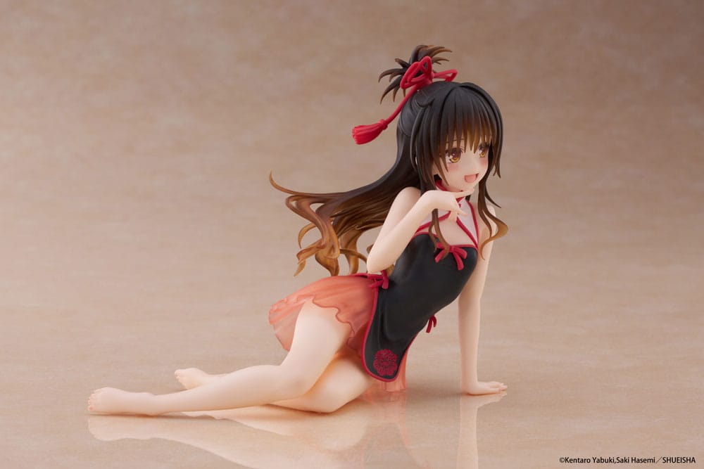 To Love-Ru Darkness statuette PVC Desktop Cute Figure Mikan Yuki Chinese Dress Ver. 13 cm