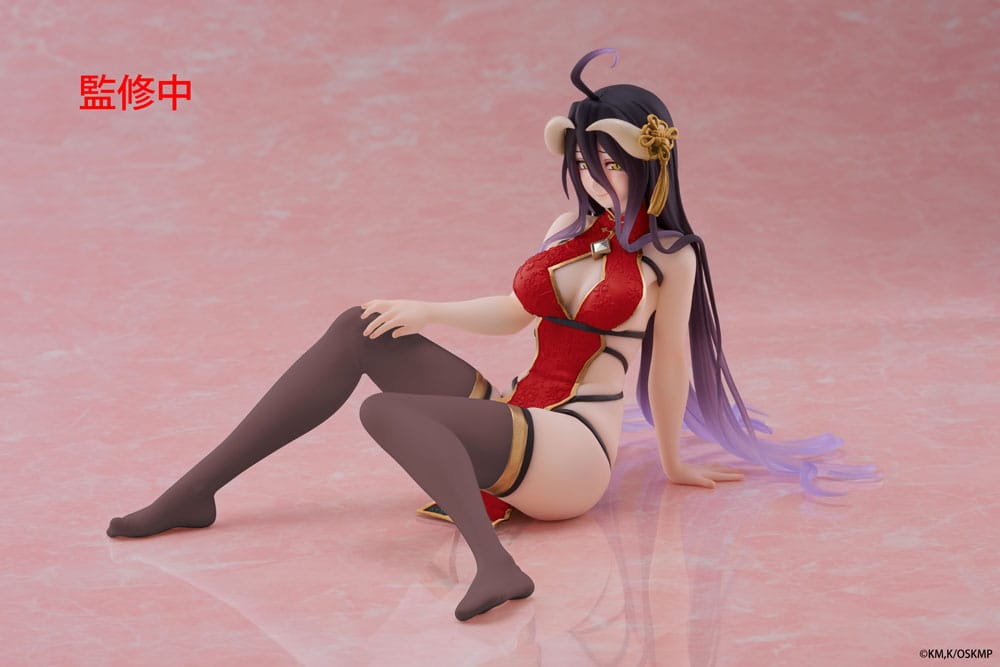Overlord statuette PVC Desktop Cute Figure Albedo Chinese Dress Ver. Renewal 13 cm