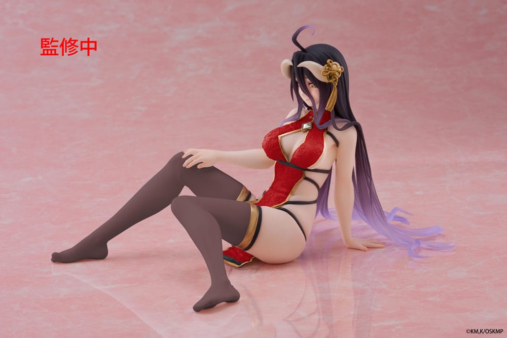Overlord statuette PVC Desktop Cute Figure Albedo Chinese Dress Ver. Renewal 13 cm