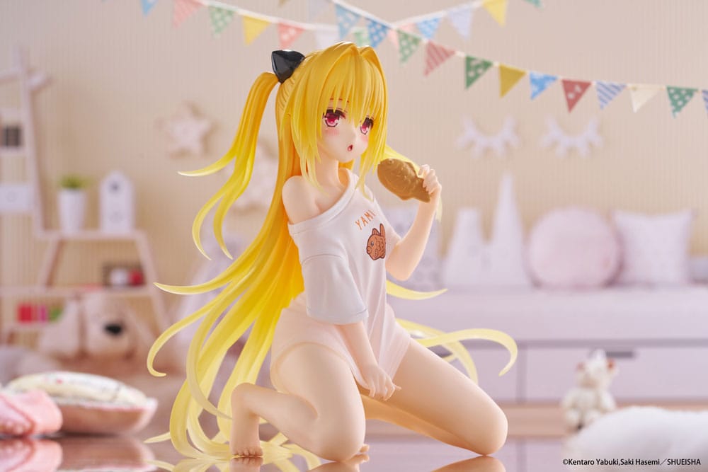 To Love-Ru Darkness statuette PVC Desktop Cute Figure Golden Darkness Roomwear Ver. 13 cm