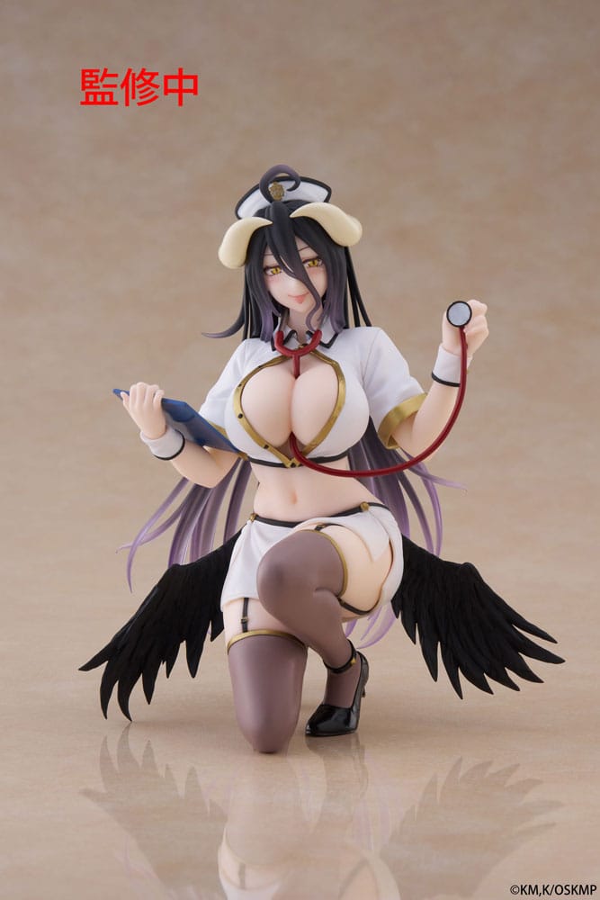 Overlord statuette PVC Desktop Cute Figure Albedo Nurse Ver. Renewal 13 cm