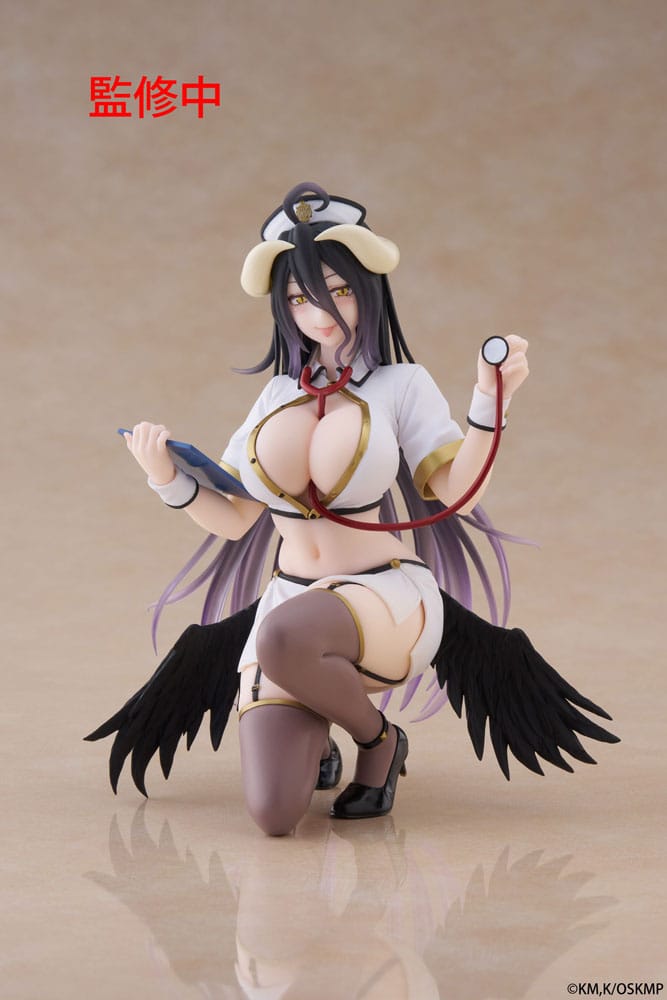 Overlord statuette PVC Desktop Cute Figure Albedo Nurse Ver. Renewal 13 cm