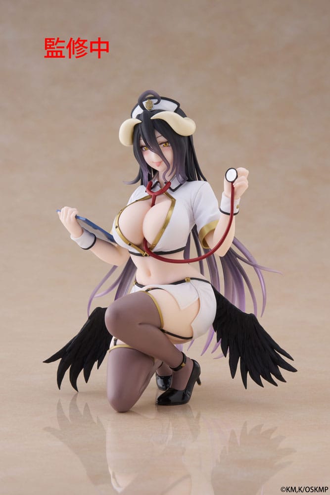 Overlord statuette PVC Desktop Cute Figure Albedo Nurse Ver. Renewal 13 cm