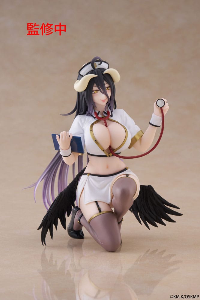 Overlord statuette PVC Desktop Cute Figure Albedo Nurse Ver. Renewal 13 cm