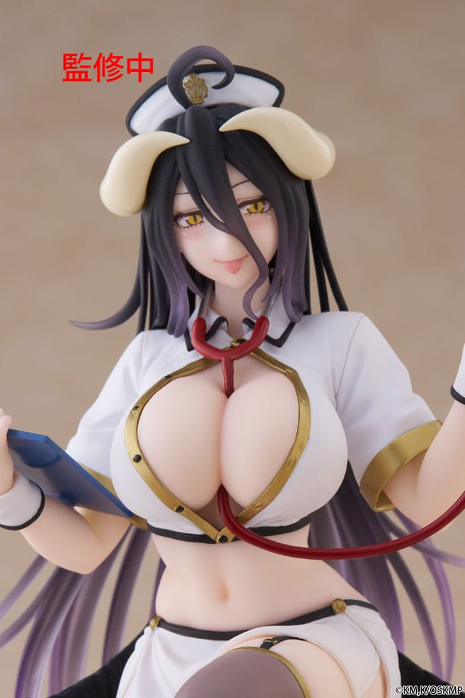 Overlord statuette PVC Desktop Cute Figure Albedo Nurse Ver. Renewal 13 cm